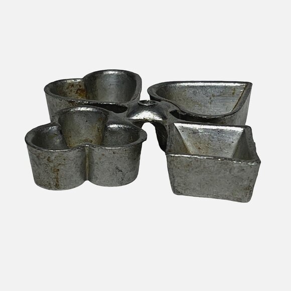 Vintage Rosette Cast Aluminum 3 Piece Pastry Mold Set 1950'S Japan - Picture 6 of 11